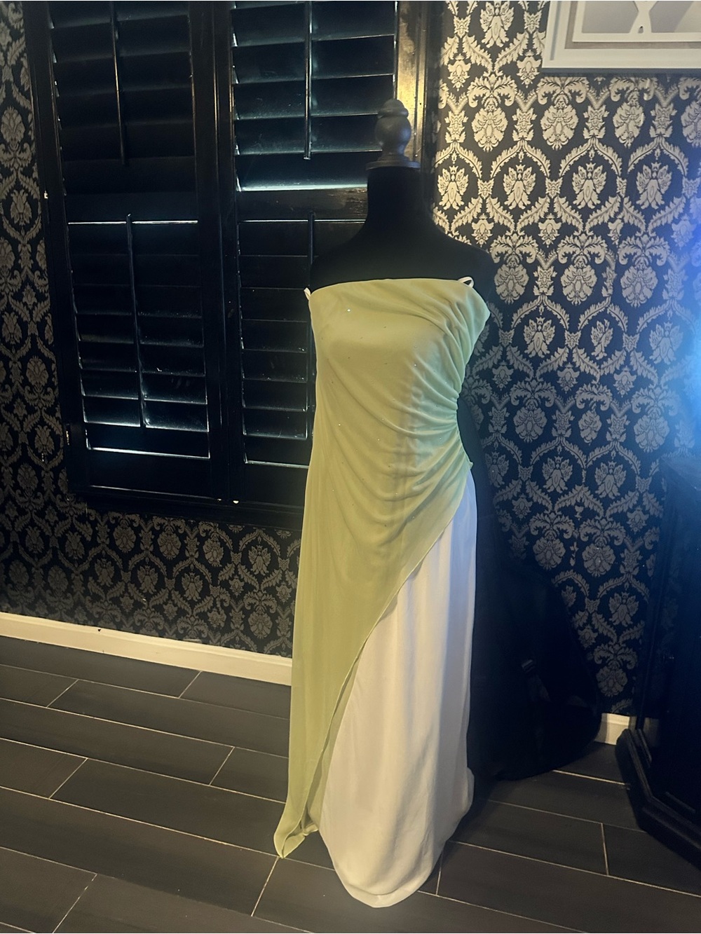 B. Smart Lime Green and white Gown